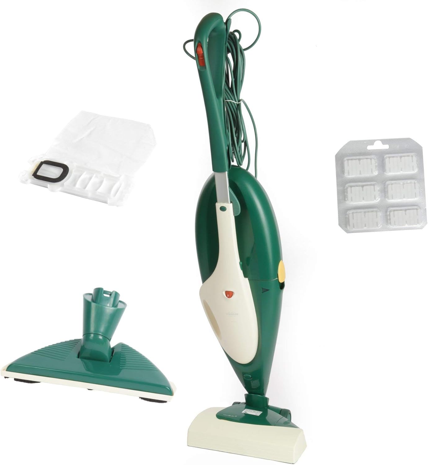 Vorwerk Kobold 135, EB 351 Bodenstaubsauger Neuer Motor Dreieckdüse für Laminatböden, HEPA Filter 6 Staubsaugerbeutel + 6 Duftstoffblöcke (Zertifikat) (Generalüberholt)