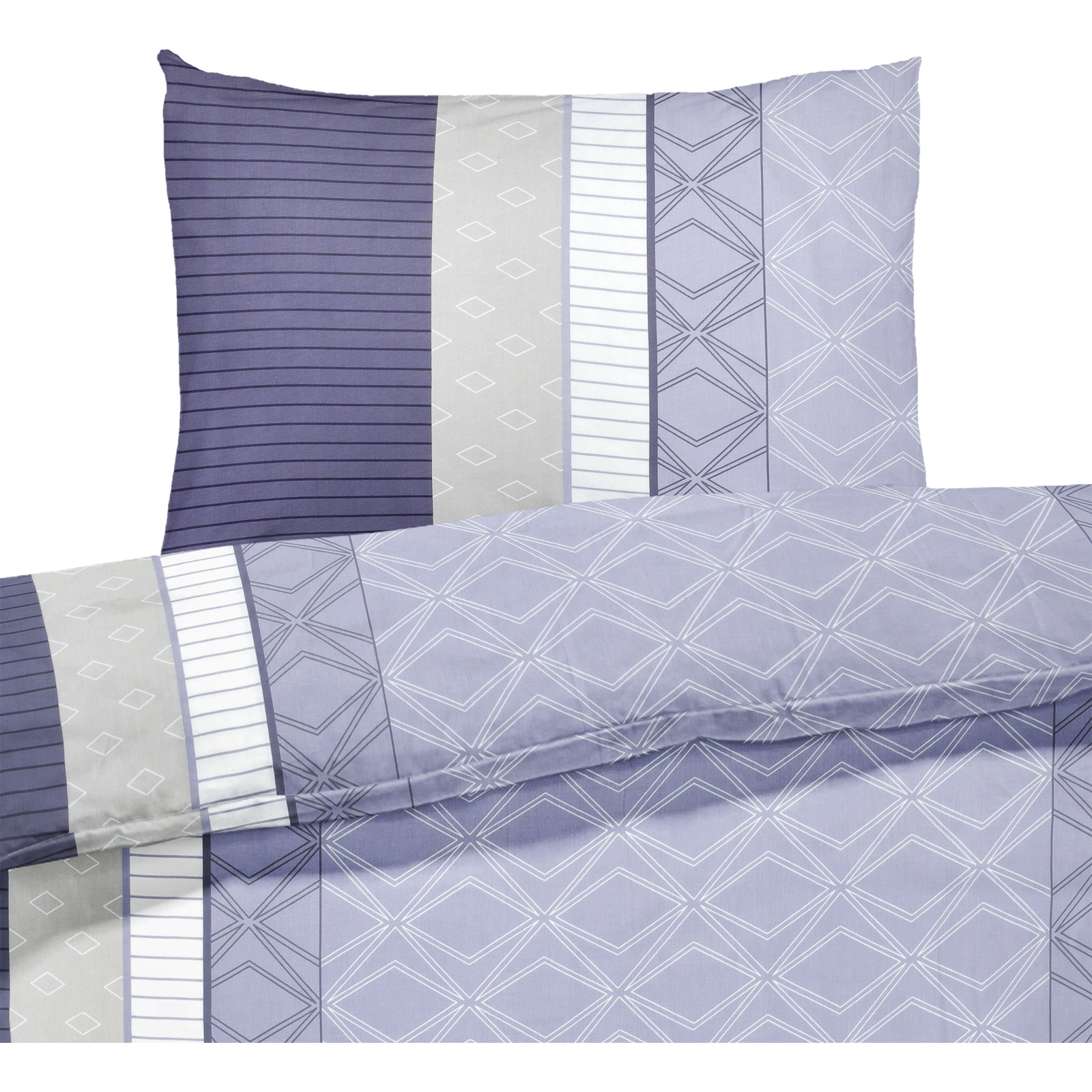 Bettwäsche Satin blau 50x70 Kissenbezug