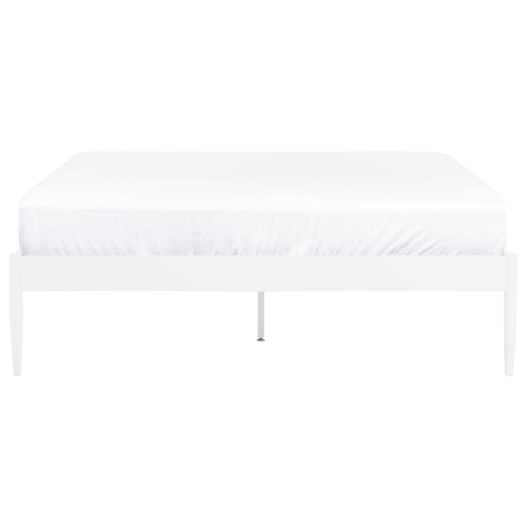Beliani - VAURS  - Tweepersoonsbed - Wit - 160 x 200 cm - Staal
