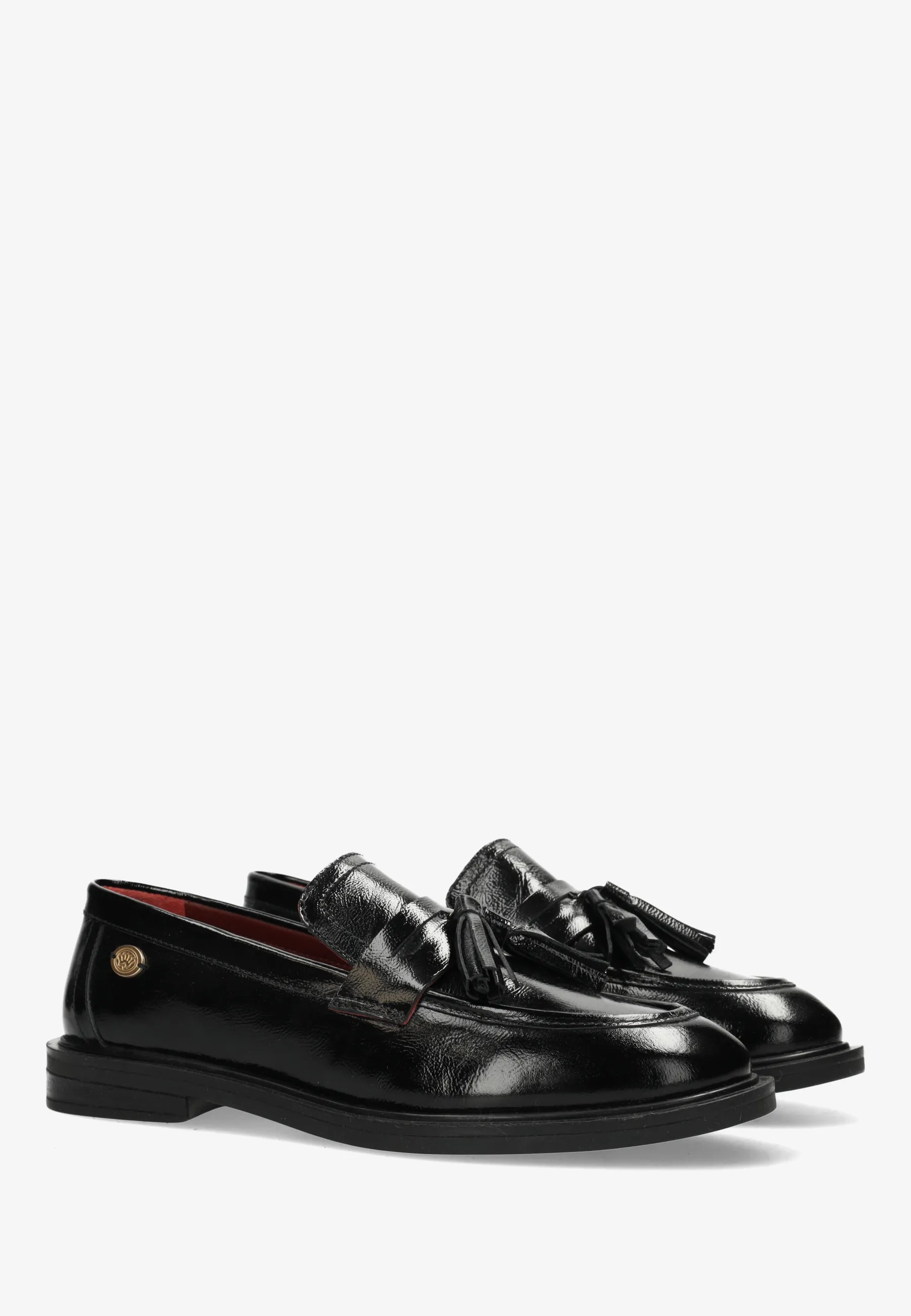 FAIRY MOCCY Loafer Wrinkle Patent Black