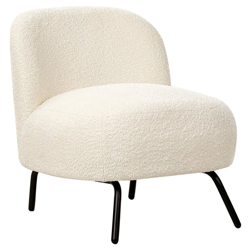 KUMLA - Fauteuil - Gebroken wit - Bouclé