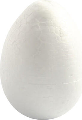Æg - H 10 CM - Hvid - 5 Stk