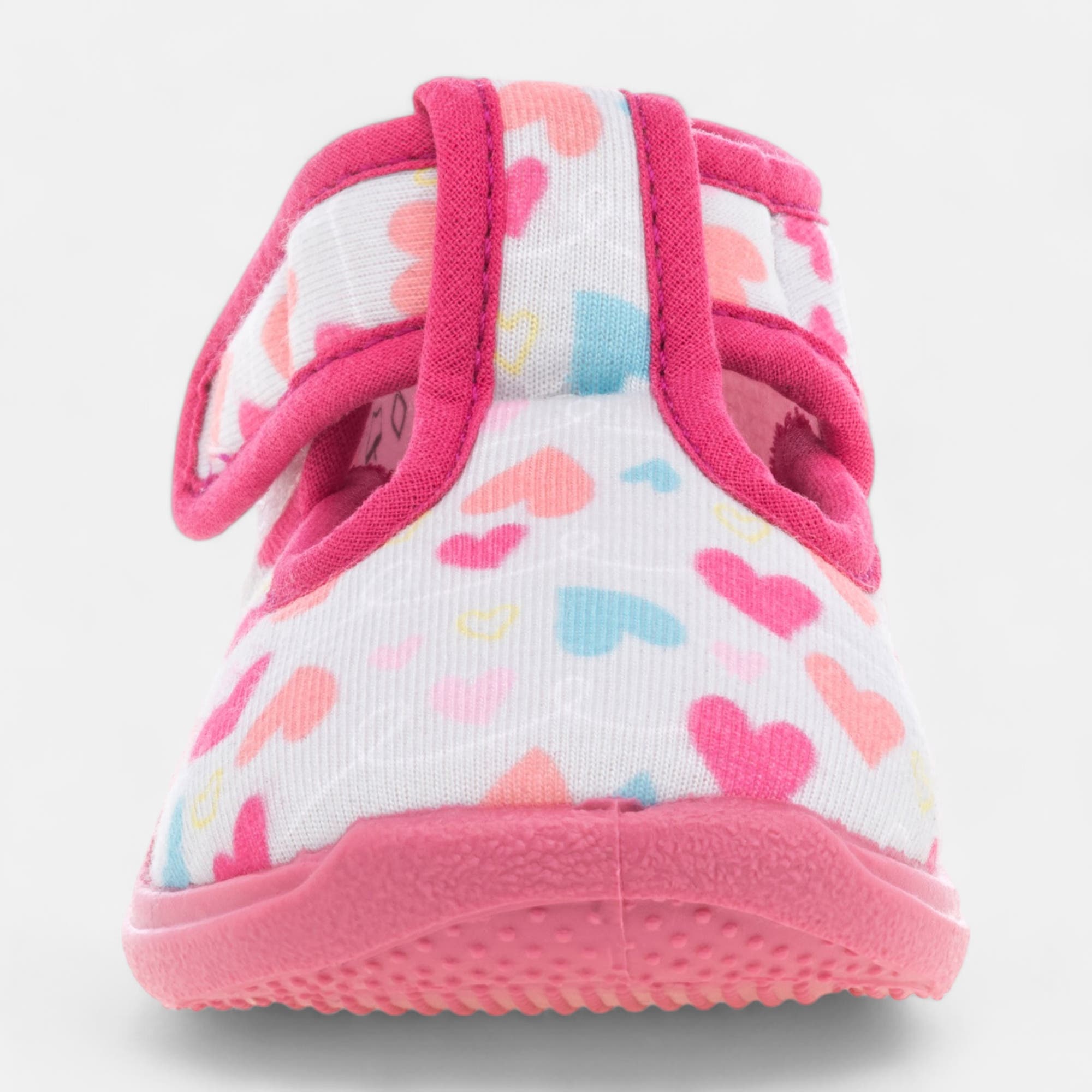Pantoufles attaches velcros Bébé fille rose