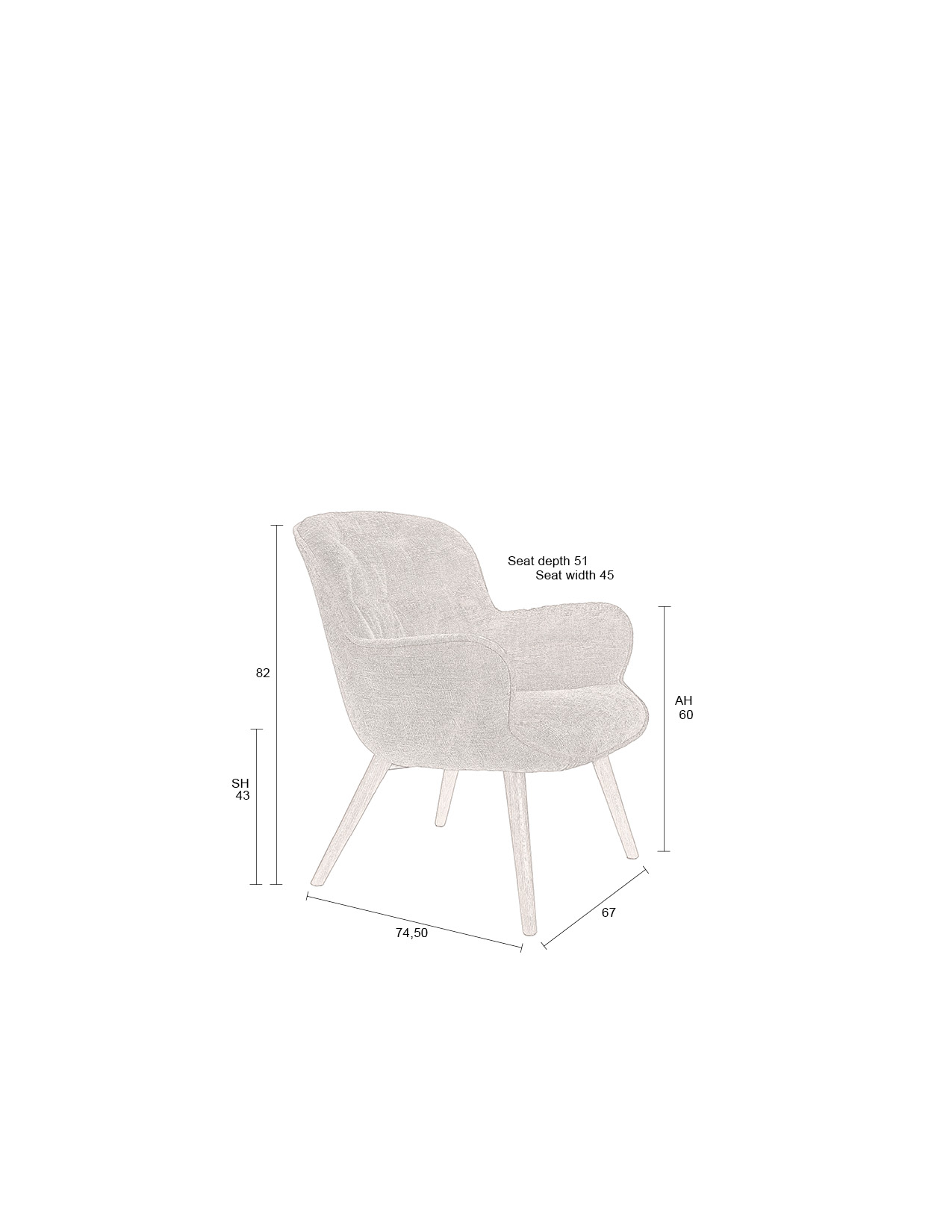 Dutchbone fauteuils Lenn Dutchbone fauteuil Lenn Terra