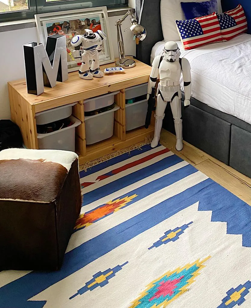 Vloerkleed VARSER Meerkleurig 140 x 200 cm Katoen Kelim