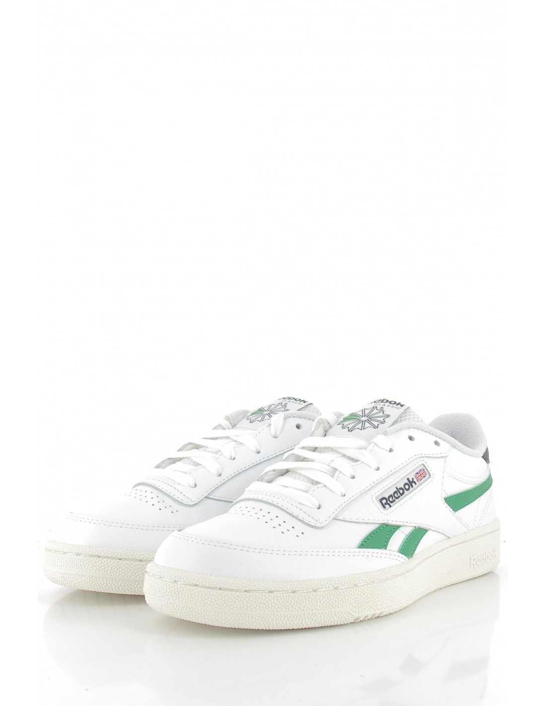 reebok Sneakers Homme club c revenge cuir blanc/vert