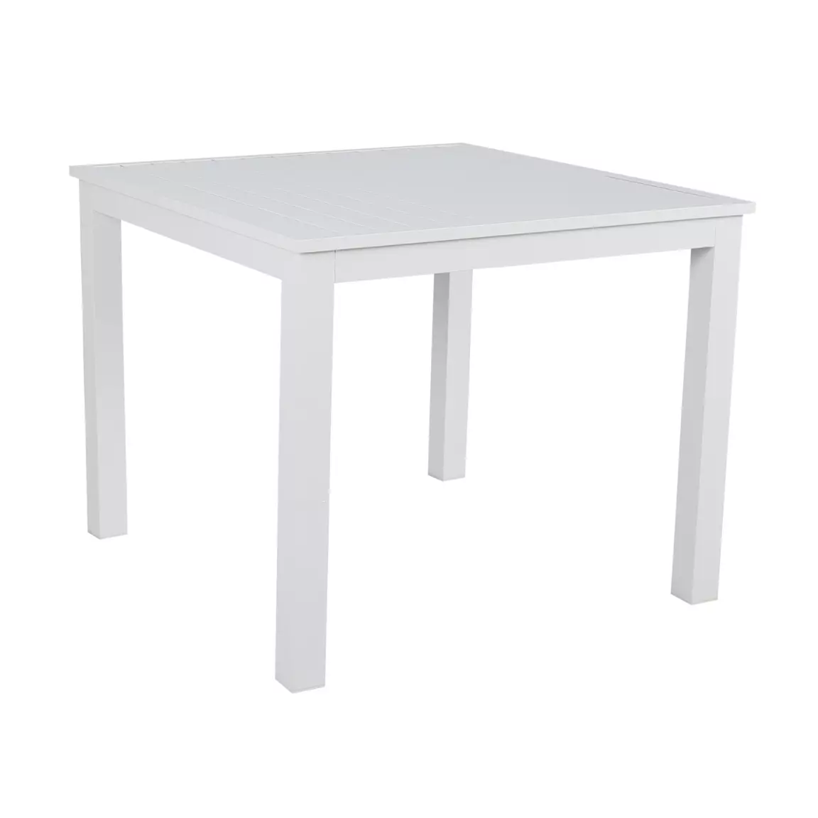 Table de jardin carrée en aluminium 4 places (89 x 89 cm) Murano Blanc