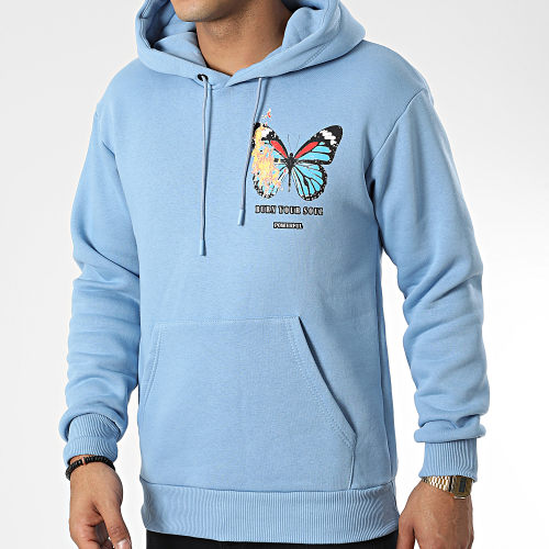 Sweat Capuche 1126 Bleu Clair