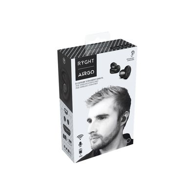 Ryght Airgo Kit main libre - Ecouteurs sans fil bluetooth avec micro - intra-auriculaire - noir