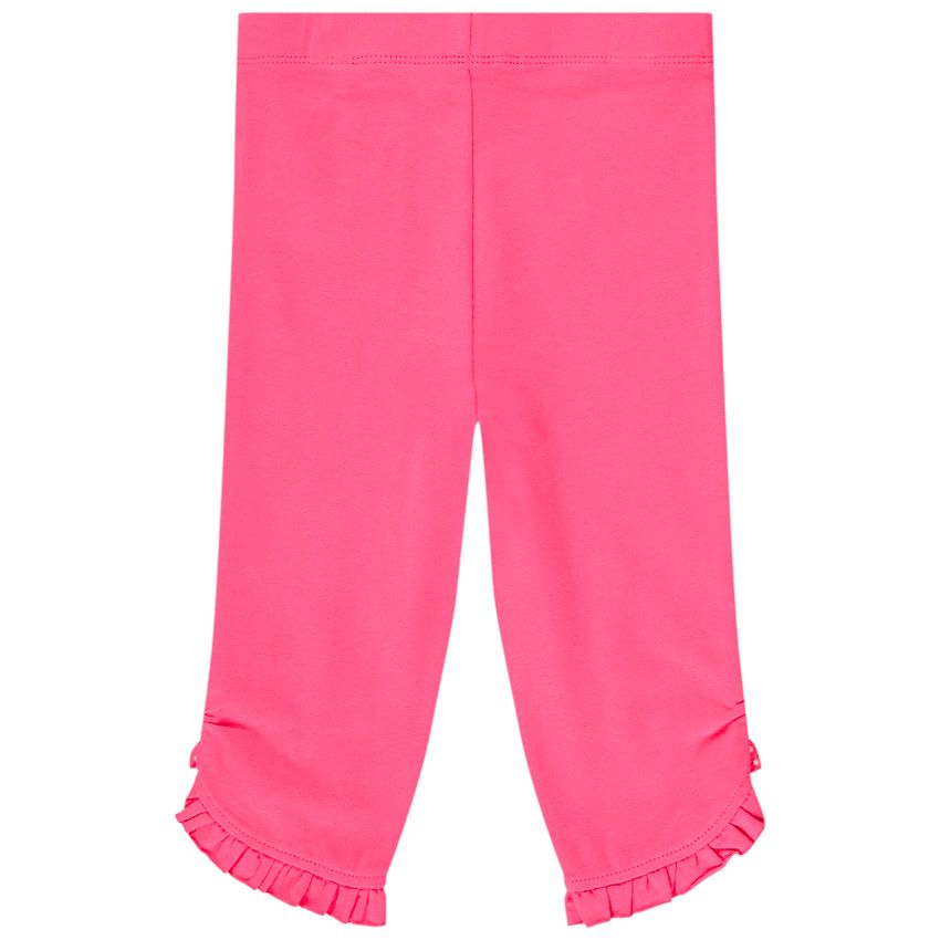 Corsaire uni avec noeuds fantaisie pour bébé fille - Fuchsia
