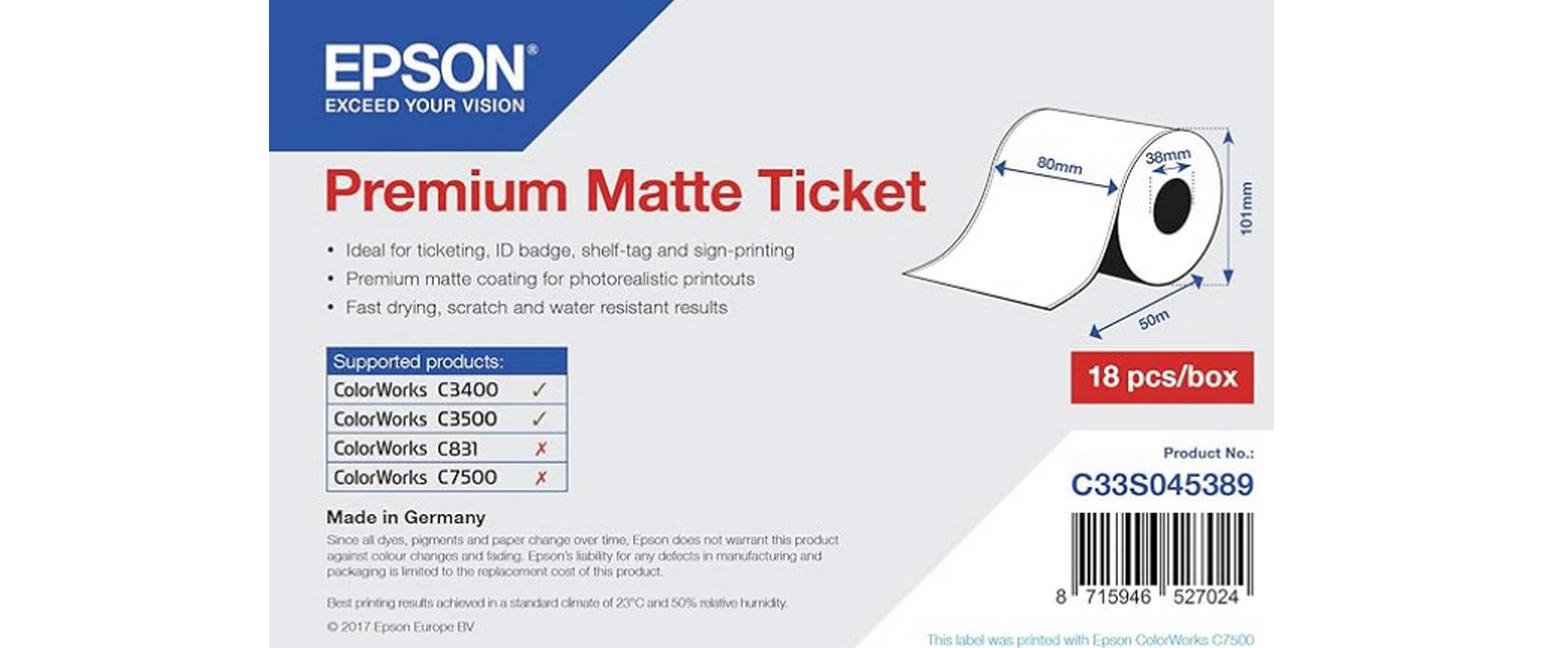 Etikettenrolle Premium 80 mm x 50 mEtiketten-Endlosrolle, 80 mm x 50 m