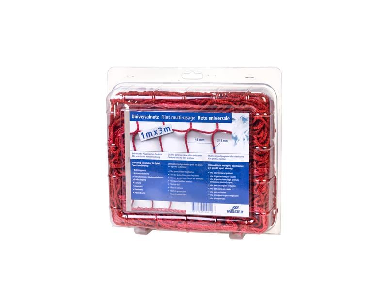 Meister Universalnetz knotenlos, Ø 3 mm / 1 x 3 m, Rot Universell einsetzbares Netz
