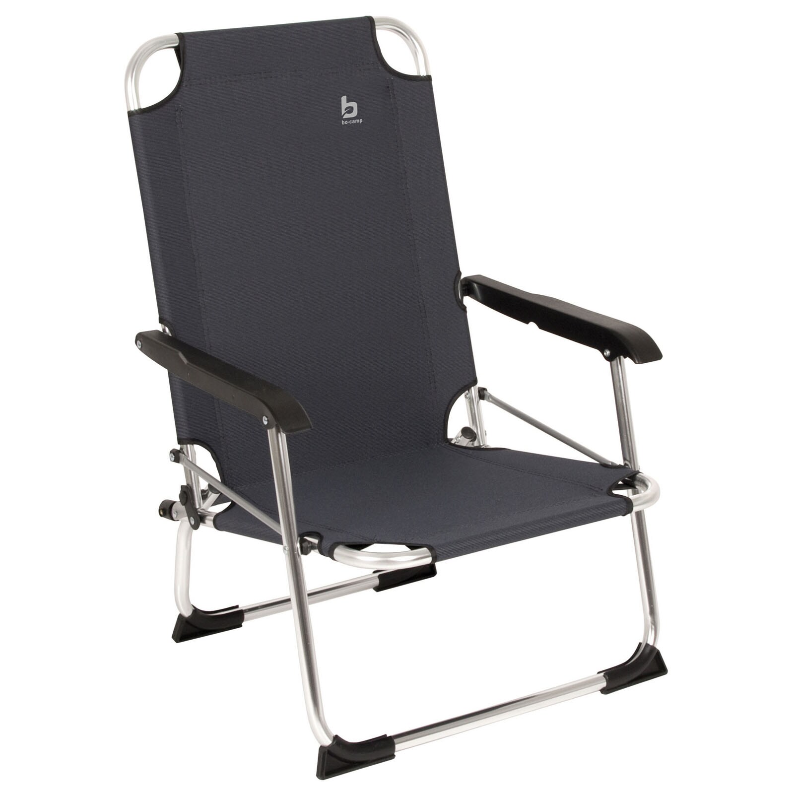BO-CAMP Alu Strand Stuhl Copa Rio Klappstuhl Camping Angel Garten Sessel Niedrig Farbe: schwarz