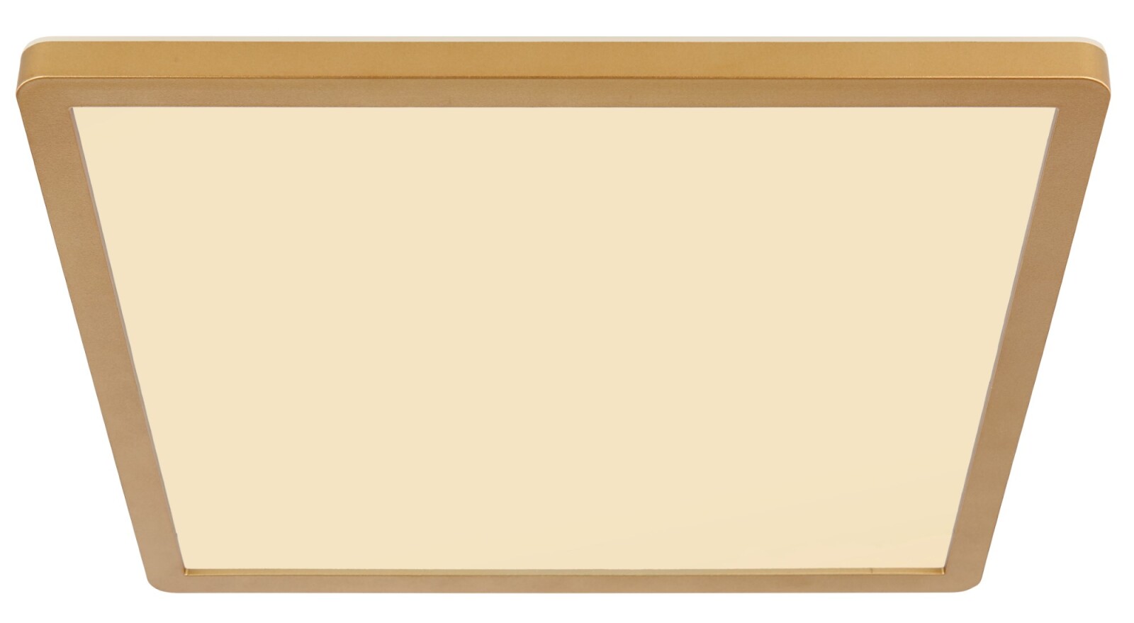 LED-Deckenleuchte - messingfarben - Memoryfunktion - 42x42 cm