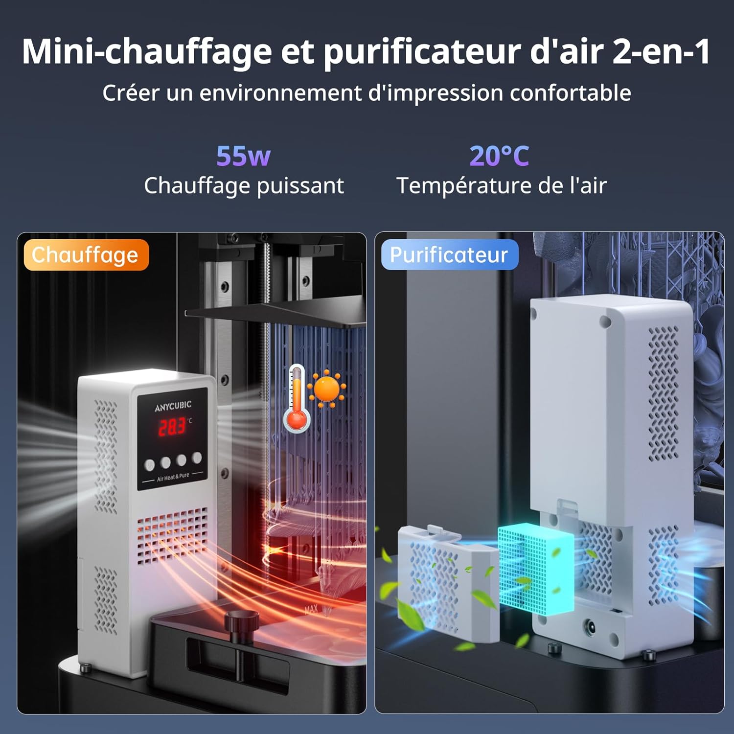 Imprimante 3D résine ANYCUBIC Photon Mono M5s Pro Ultra 14K - 223,78 x 126,38 x 200 mm