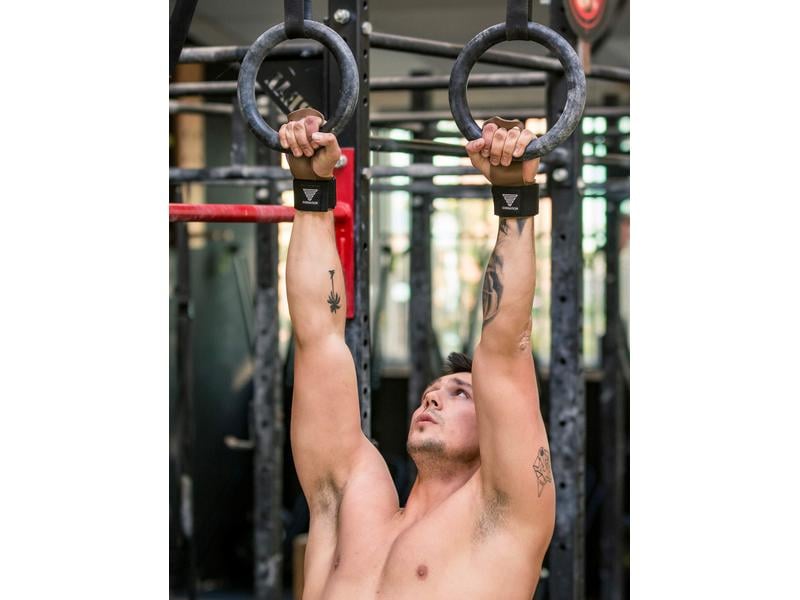 GORNATION Fitnesshandschuhe Workout Grips Leder, M Trainingshandschuhe