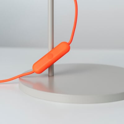 Tischleuchte Ayno S 2.0, Grau, Kabel: Neonorange