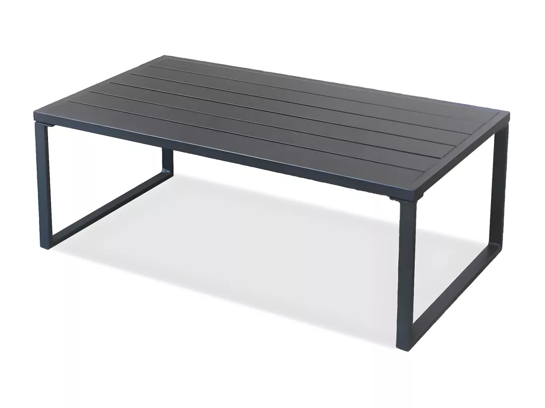 Salon de jardin design aluminium 5 Places Gris - HONFLEUR