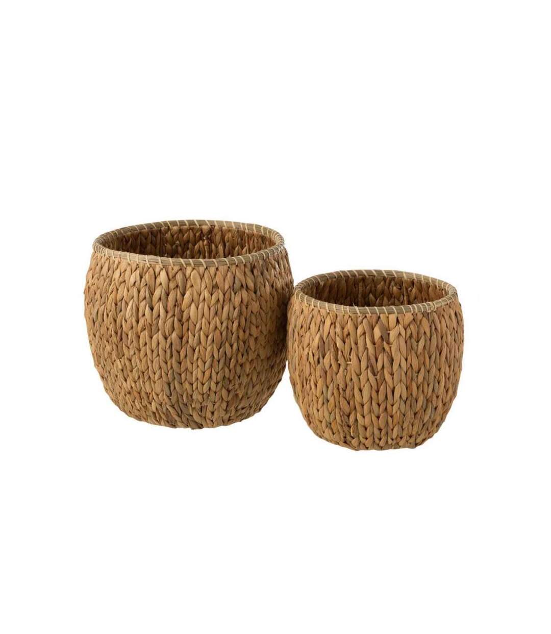 Paris Prix - Lot De 2 Cache-pots Déco jacinthe 30cm Naturel