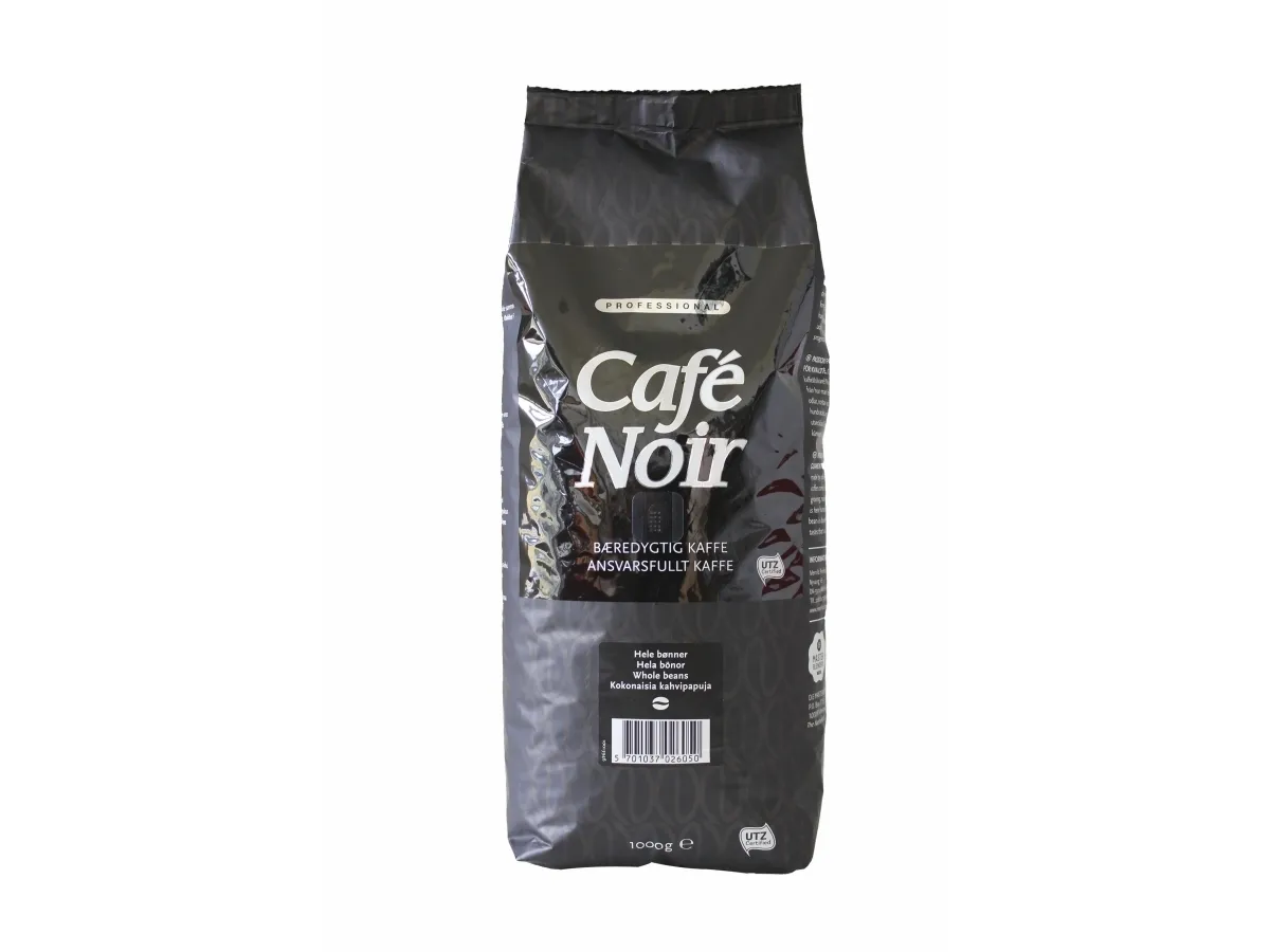 Kaffe Café Noir UTZ 1000g - hele bønner - (8 poser)