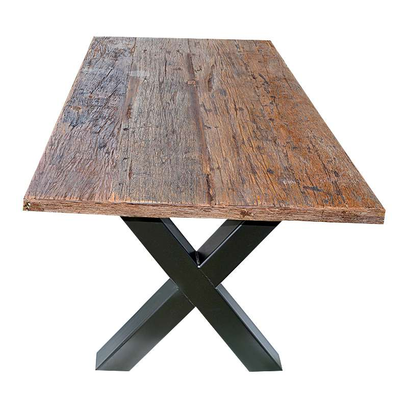 Eettafel Metz industriële X poot 220 cm