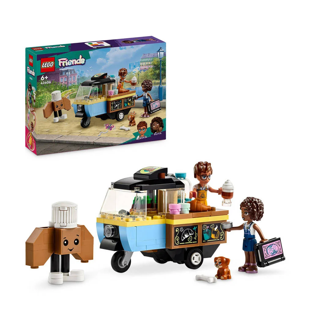 Toffe set!Bakkersfoodtruck Bakkerij Speelgoed Voertuig Set met Mini Poppetjes 42606