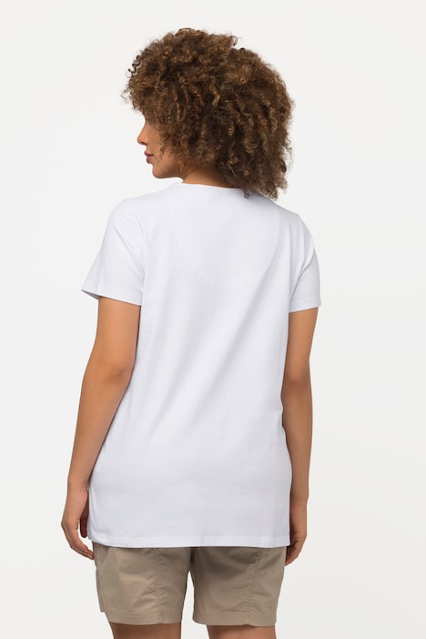 T-Shirt, Tropfenausschnitt, A-Line, Halbarm