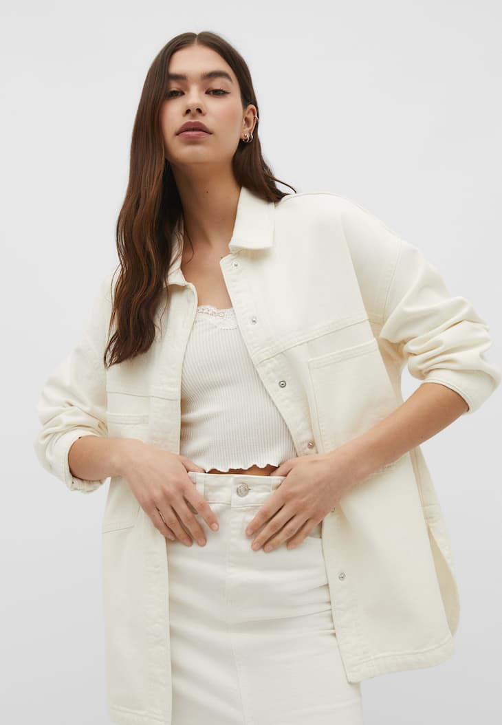 Sobretudo jeans oversized