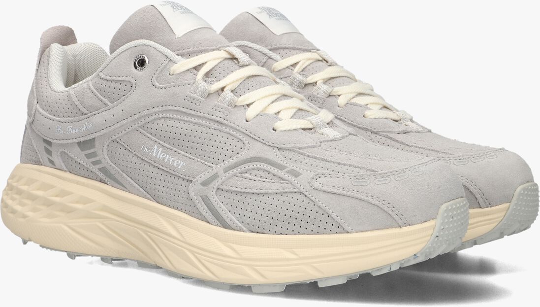 grijze mercer amsterdam lage sneakers the re-run max perforated