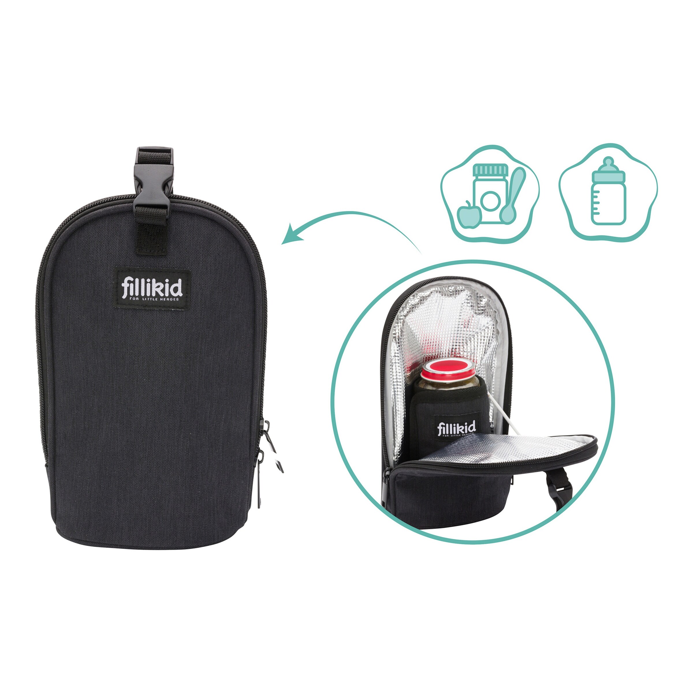 Fillikid USB-Flaschenwärmer schwarz