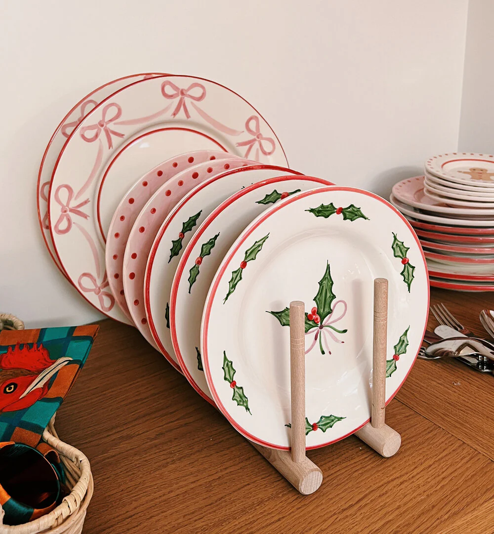 Anna + Nina  Holly Jolly Dessert tallerken - Multicolor