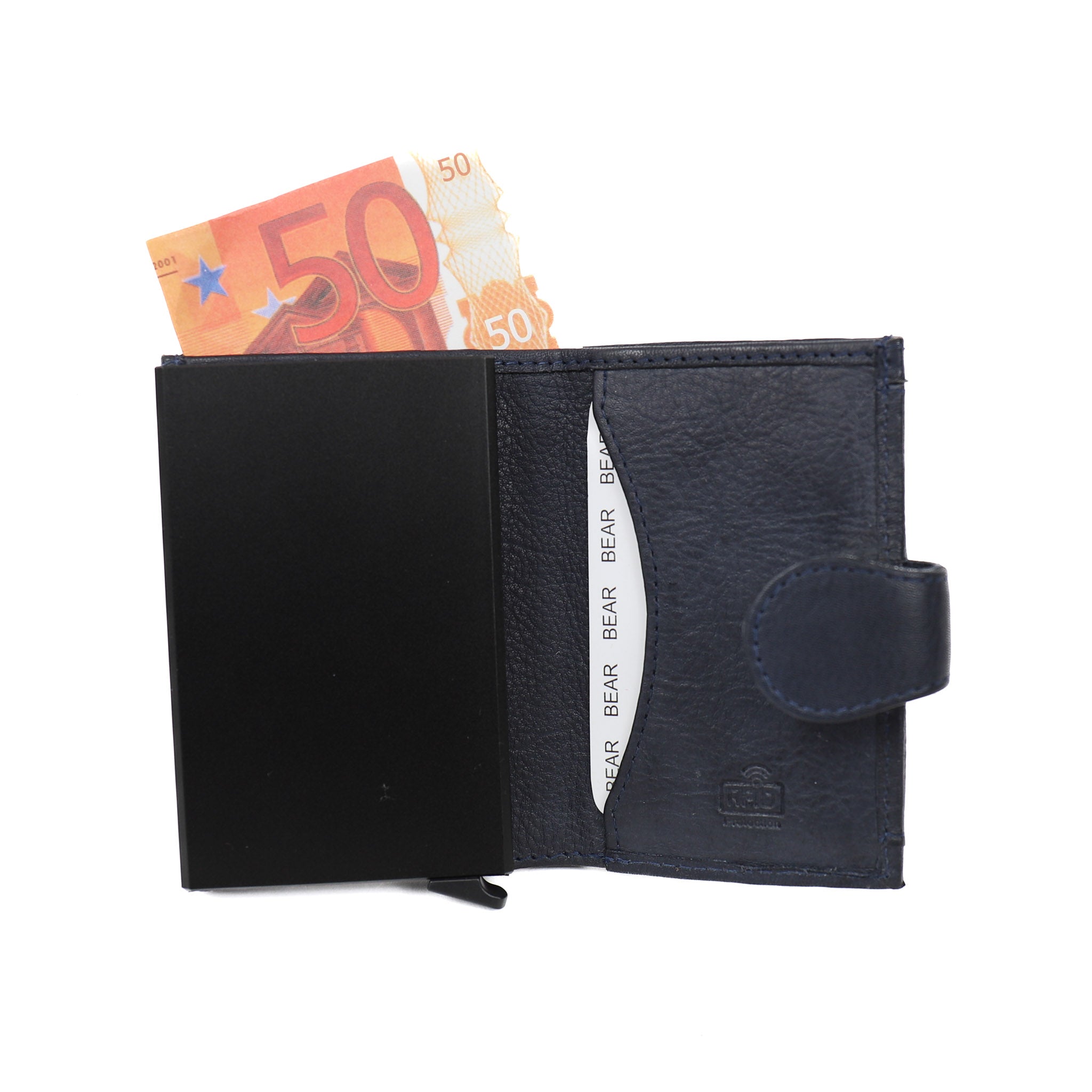 Pasjeshouder 'Elsie' navy Blauw