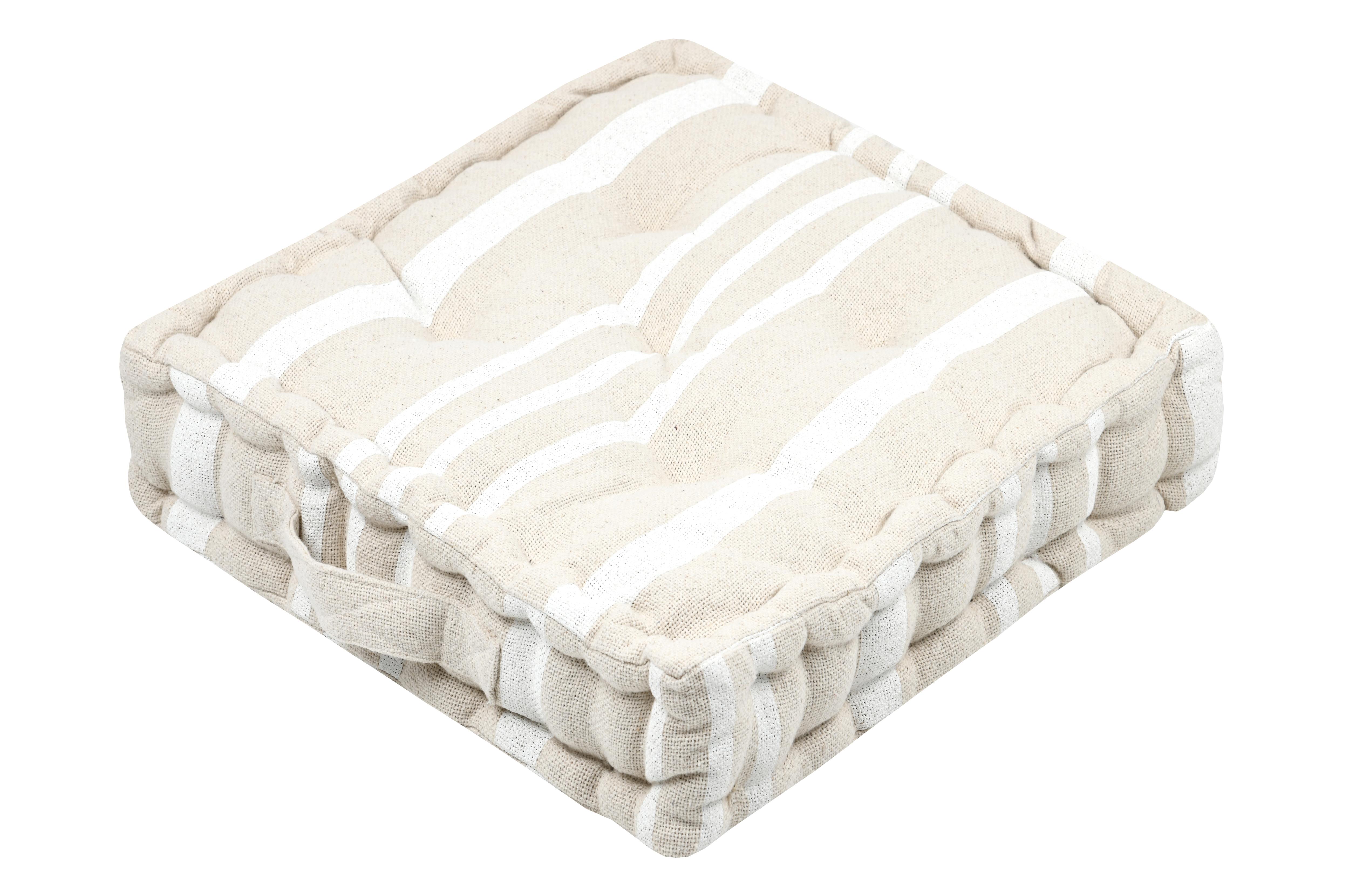 MANDUEL COUSSIN SOL 45X45X10CM BLANC