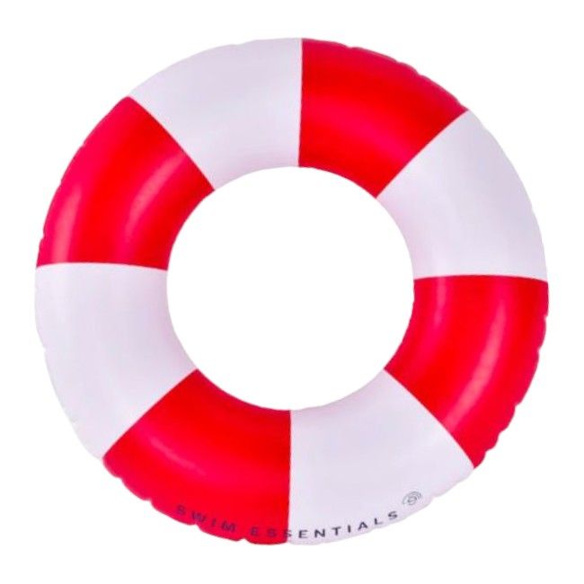 Bouée gonflable rayée rouge blanc 55 cm Swim Essentials