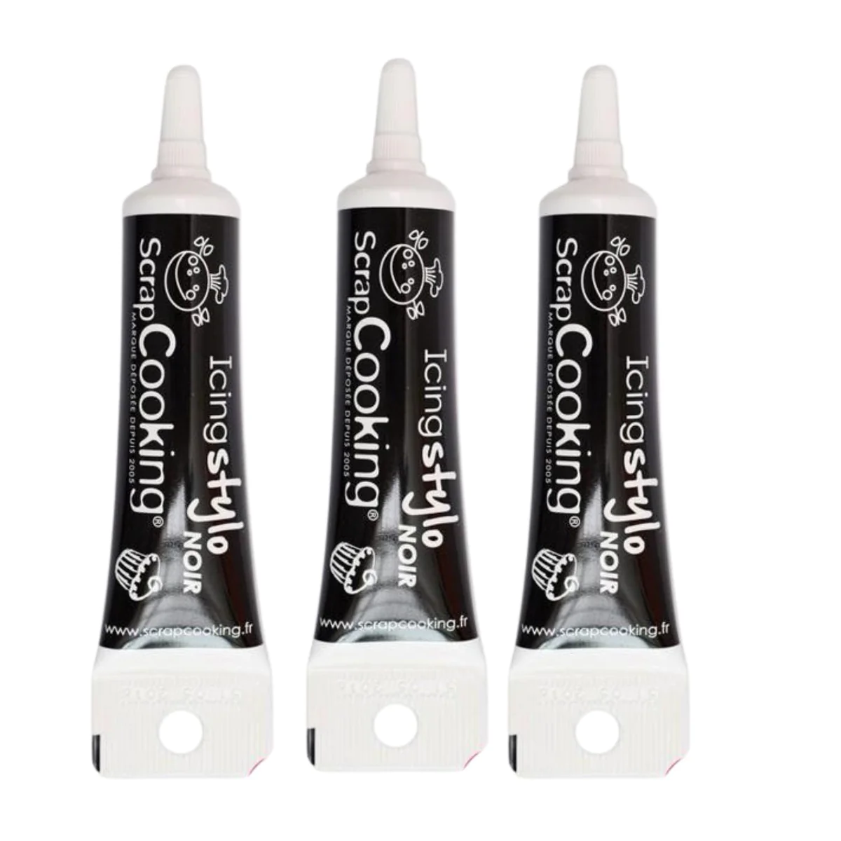 3 stylos de glaçage noir Scrapcooking