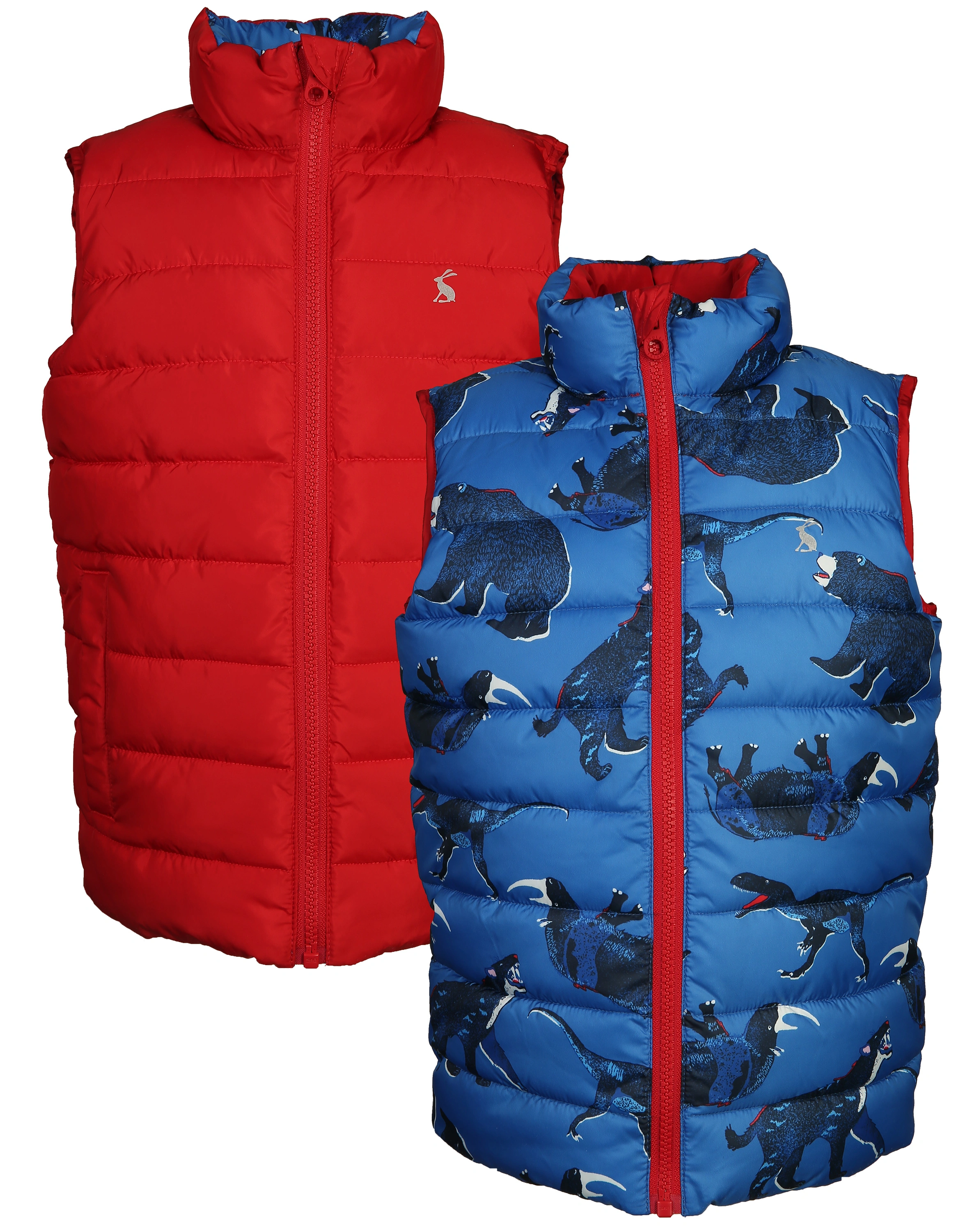 Steppweste FLIP - BEAST zum Wenden in blau