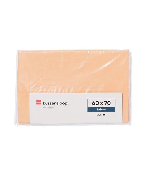 taie d'oreiller coton doux 60 x 70 pêche
