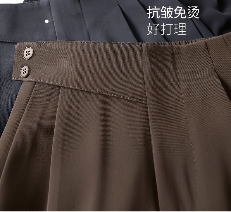 OGAWA - Hoge taille effen cropped pantalon