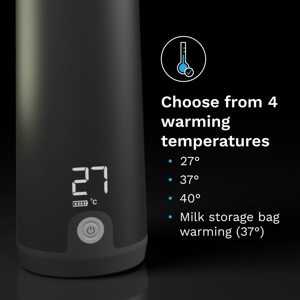Køb Baby Brezza Black Superfast Portable Flaskevarmer