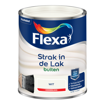 Flexa Strak in de Lak buitenlak hoogglans wit 750 ml
