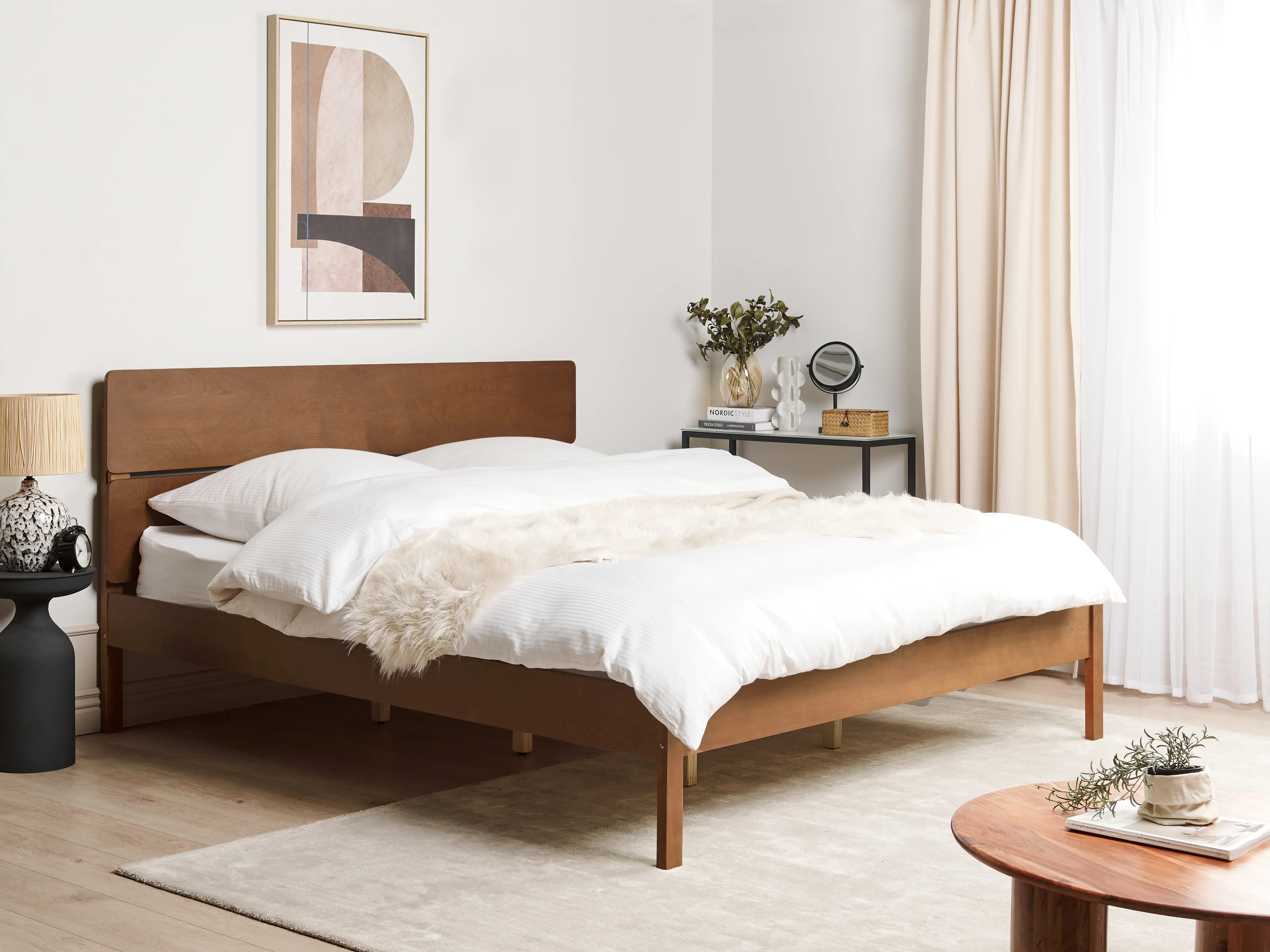 Bed Hout BOISSET 180 x 200 cm Donkerbruin