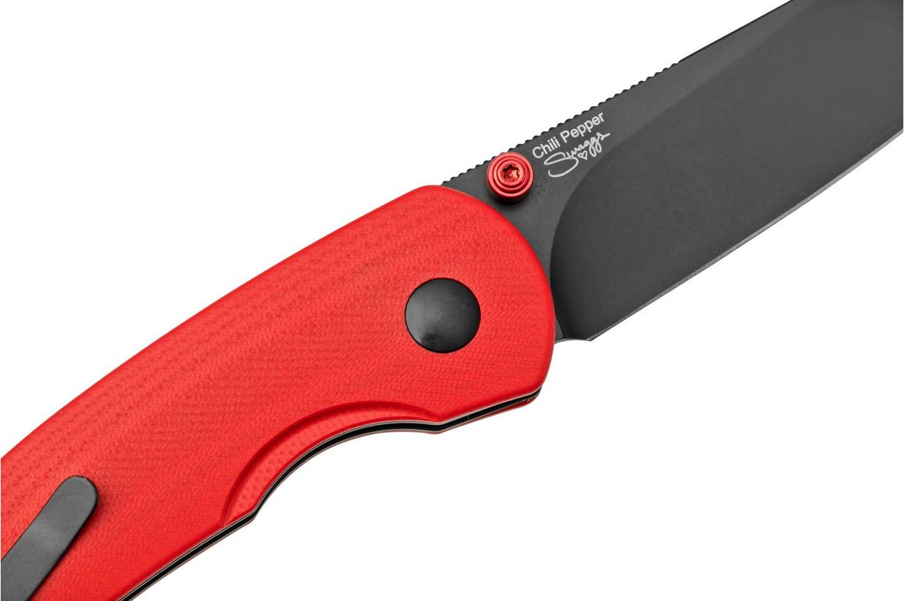 Kizer Vanguard Chili Pepper V3601C1 Red G10 zakmes, Swaggs design
