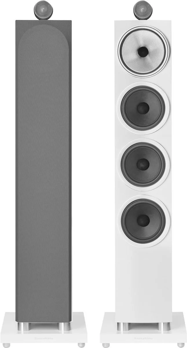 B&W 702 S3 Blanc satin (la paire) Enceintes colonne
