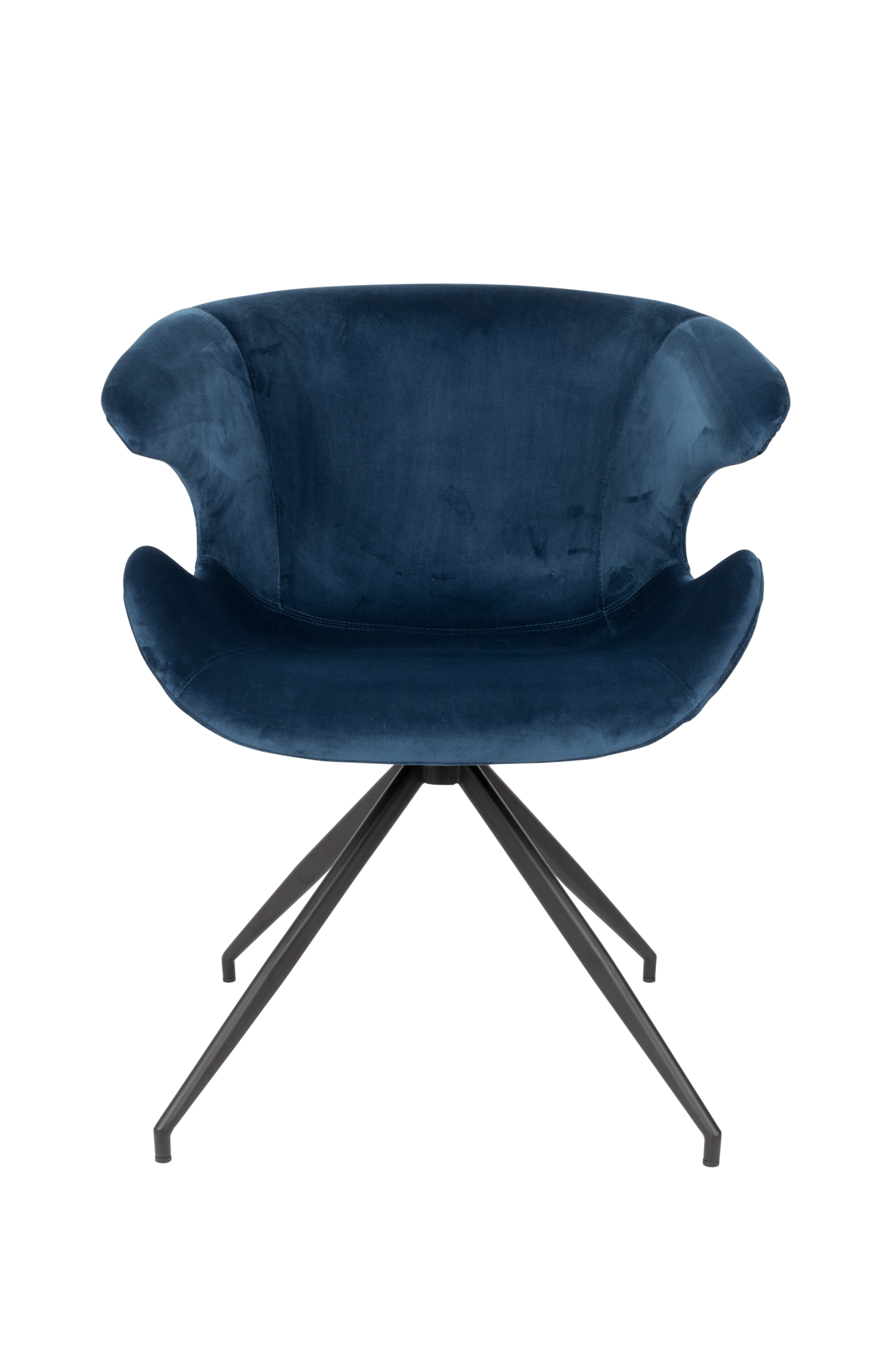 Eetkamerstoel Mia met armleuning blauw - set van 2