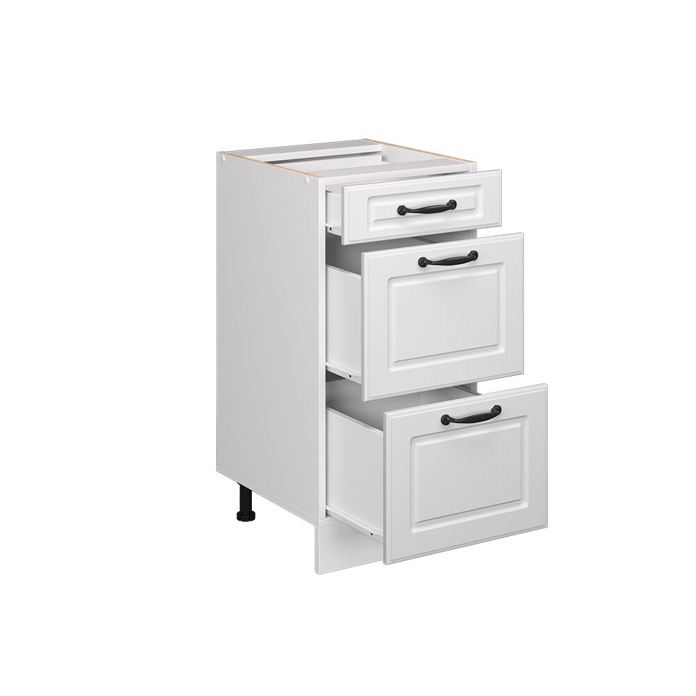 Vicco Schubladenunterschrank Küchenschrank Küchenzeile R-Line Landhaus 40 cm Weiß Schublade