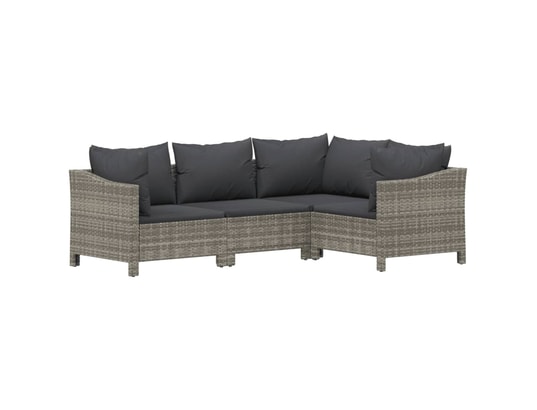 LES TENDANCES - Salon extérieur Salon de jardin-gris-5 places-63x63x55.5-490399