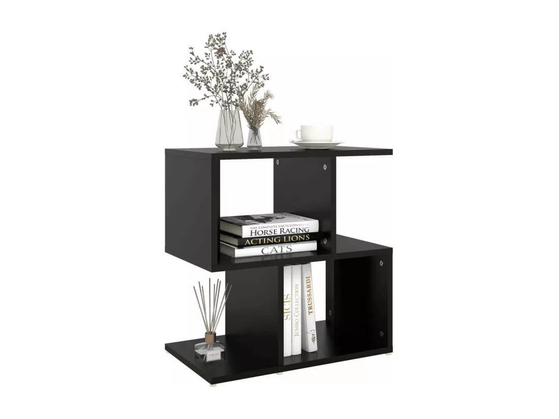 Table de chevet Noir 50x30x51,5 cm Aggloméré