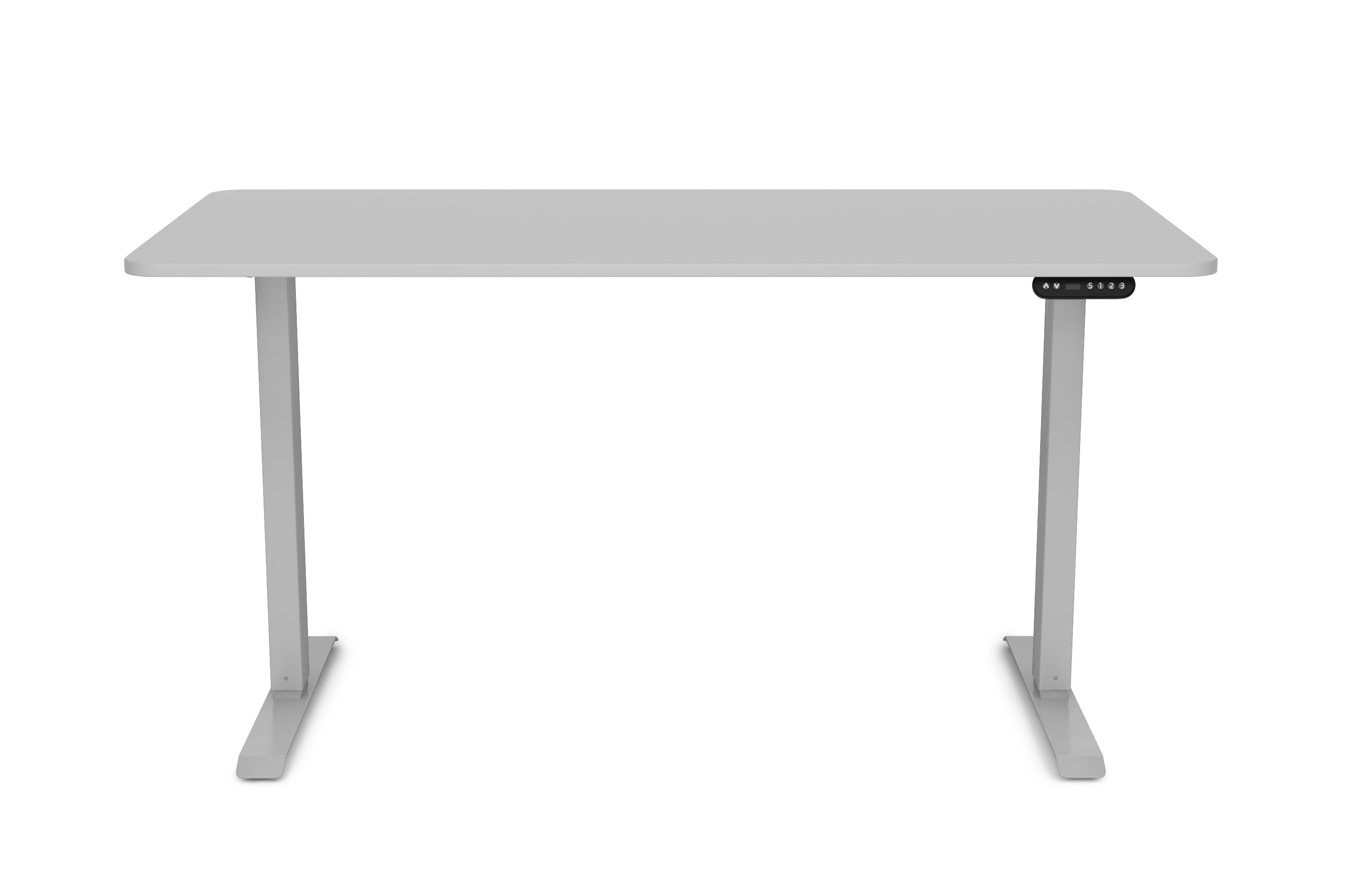 Stehpult elektrisch BASIC grau 140 x 70 cm