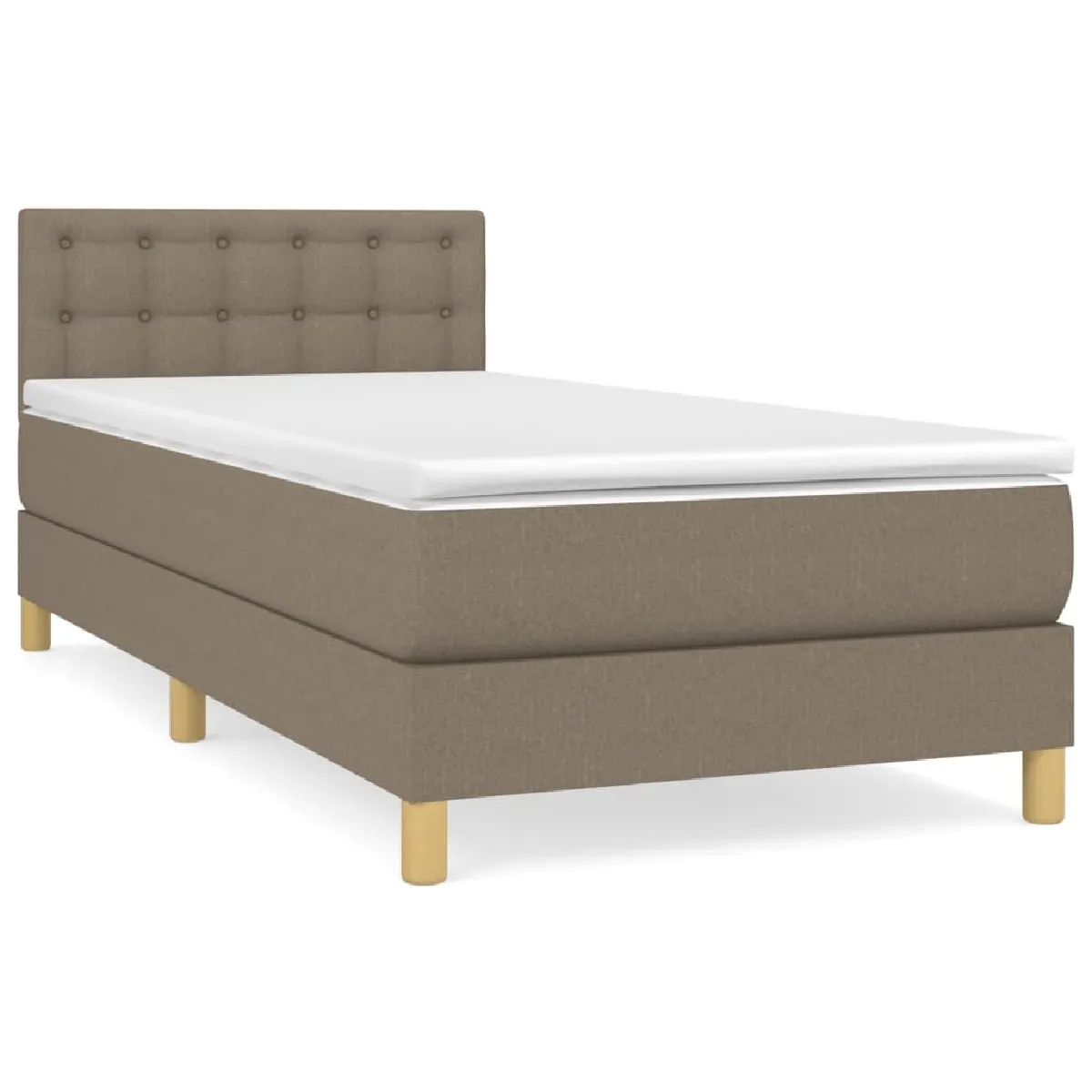 vidaXL Sommier à lattes avec matelas - Taupe