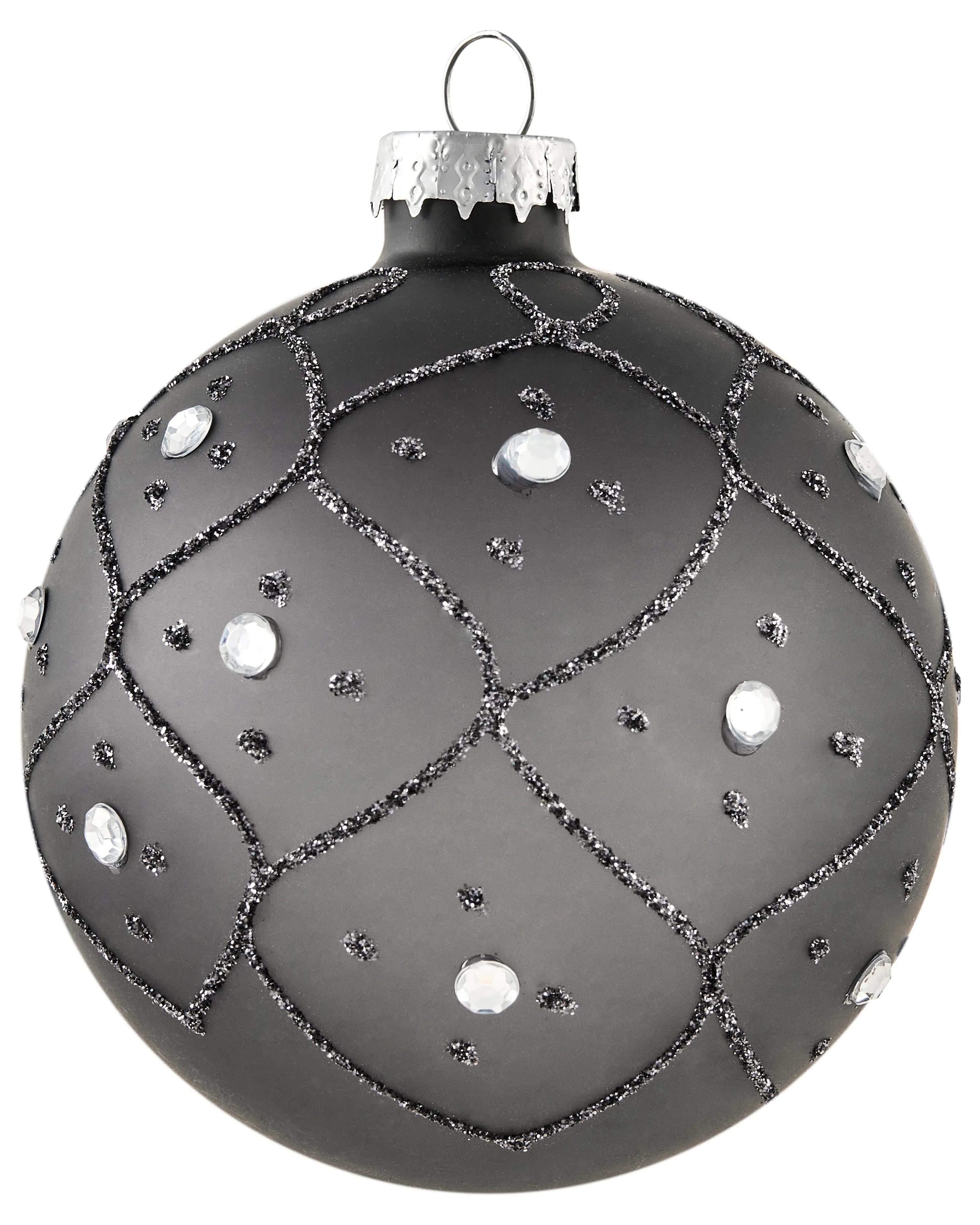 Set van 35 kerstballen FROSTFALL Glas Grijs